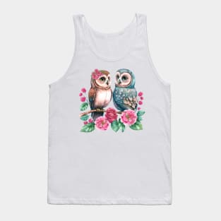 owl Blue Tank Top